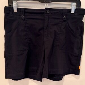 Lucy Women Black Active Hiking Shorts Size Small Nylon Spandex Stretch Pocketed